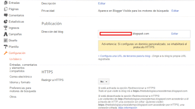Añadir dominio personalizado blogger