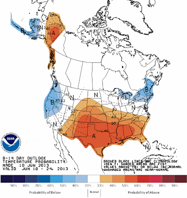 june dome heat across southern outside central