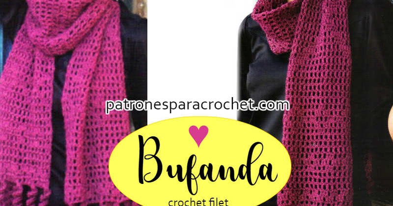 Bufanda Crochet Filet con Tirabuzones / Paso a paso