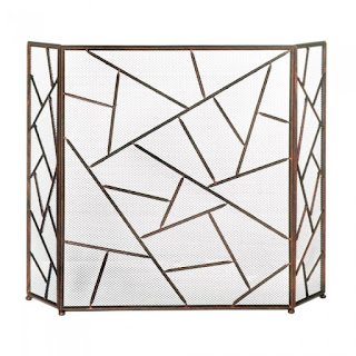 Modern Geometric Fireplace Screen - Giftspiration