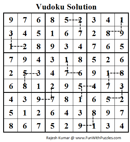 Vudoku (Daily Sudoku League #73) Solution