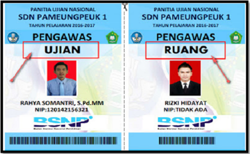Aplikasi Membuat Kartu Pengawas Ujian SD SMP SMA SMK Aplikasi Membuat Kartu Pengawas Ujian SD SMP SMA SMK
