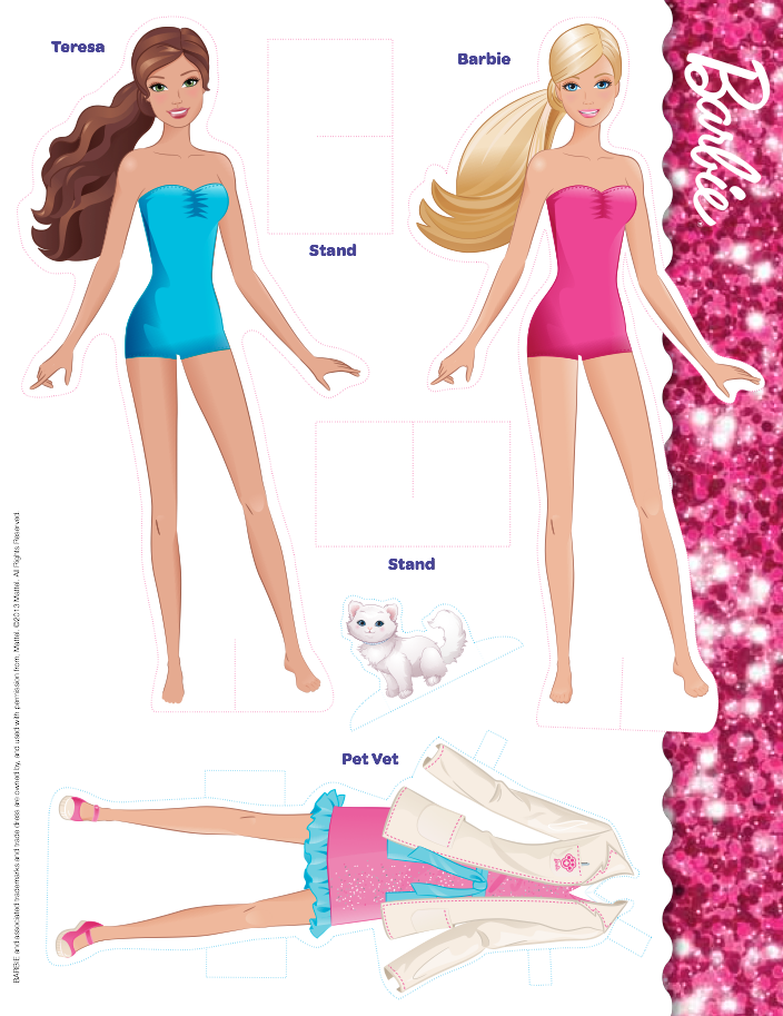 Barbie Paper Dolls Printable Free