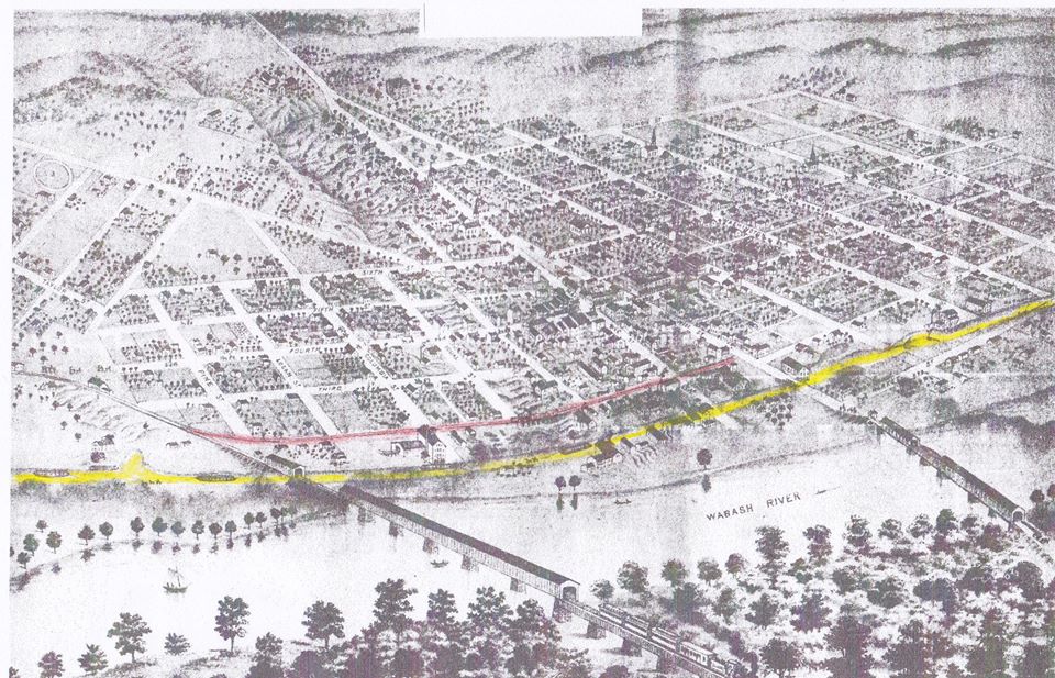 Towns and Nature Attica, IN Old Aerial Views and 1873 Map