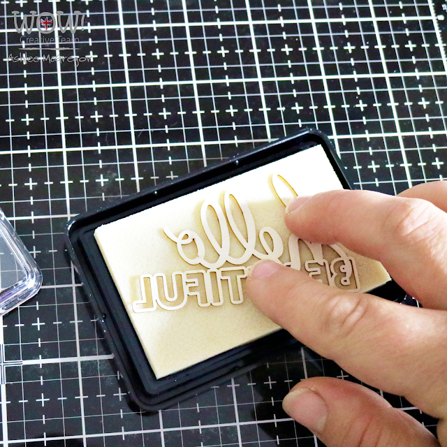 Embossed chipboard and sparkles with Ashlee