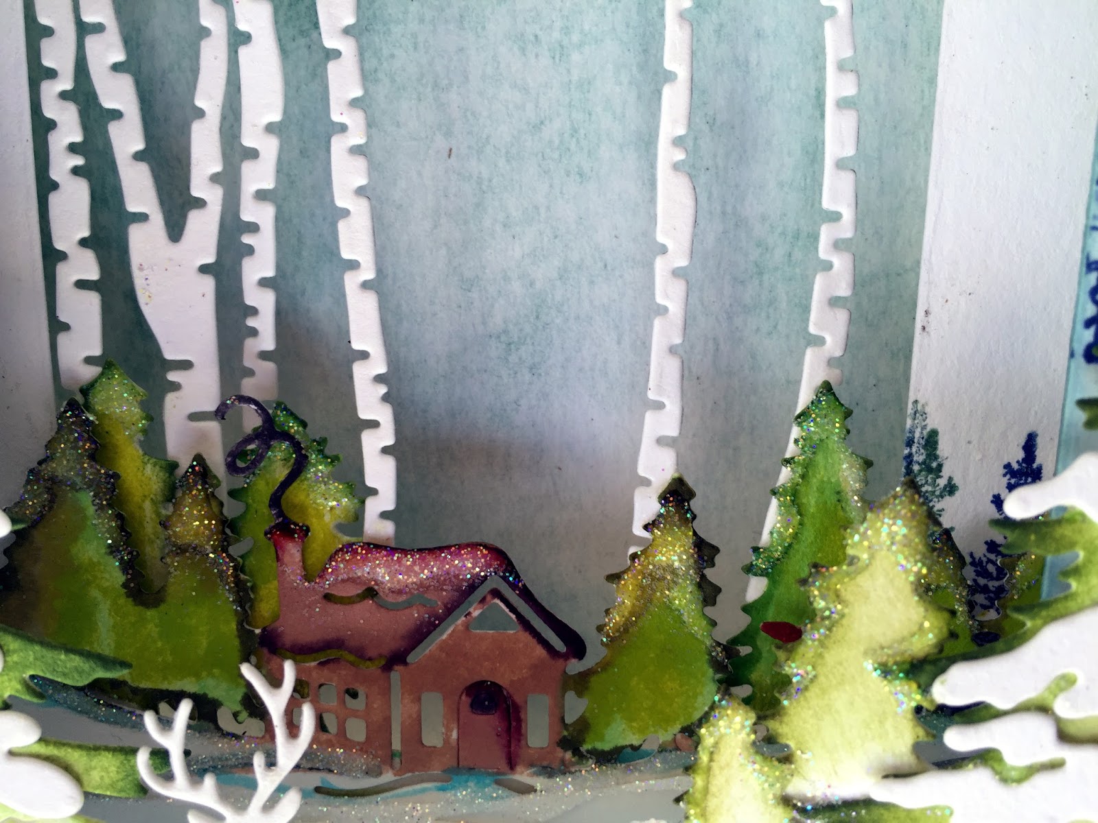 CottageBLOG: A Winter Scene in Pop up Diorama card