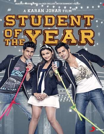 Poster Of Student of the Year 2012 Hindi 550MB BRRip 720p ESubs HEVC Watch Online Free Download downloadhub.in