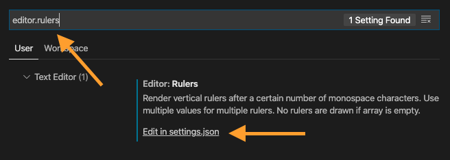 How-To:: 1 way to add vertical rulers in Visual Studio Code
