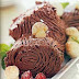 Bûche de Noël with Marzipan Mushrooms