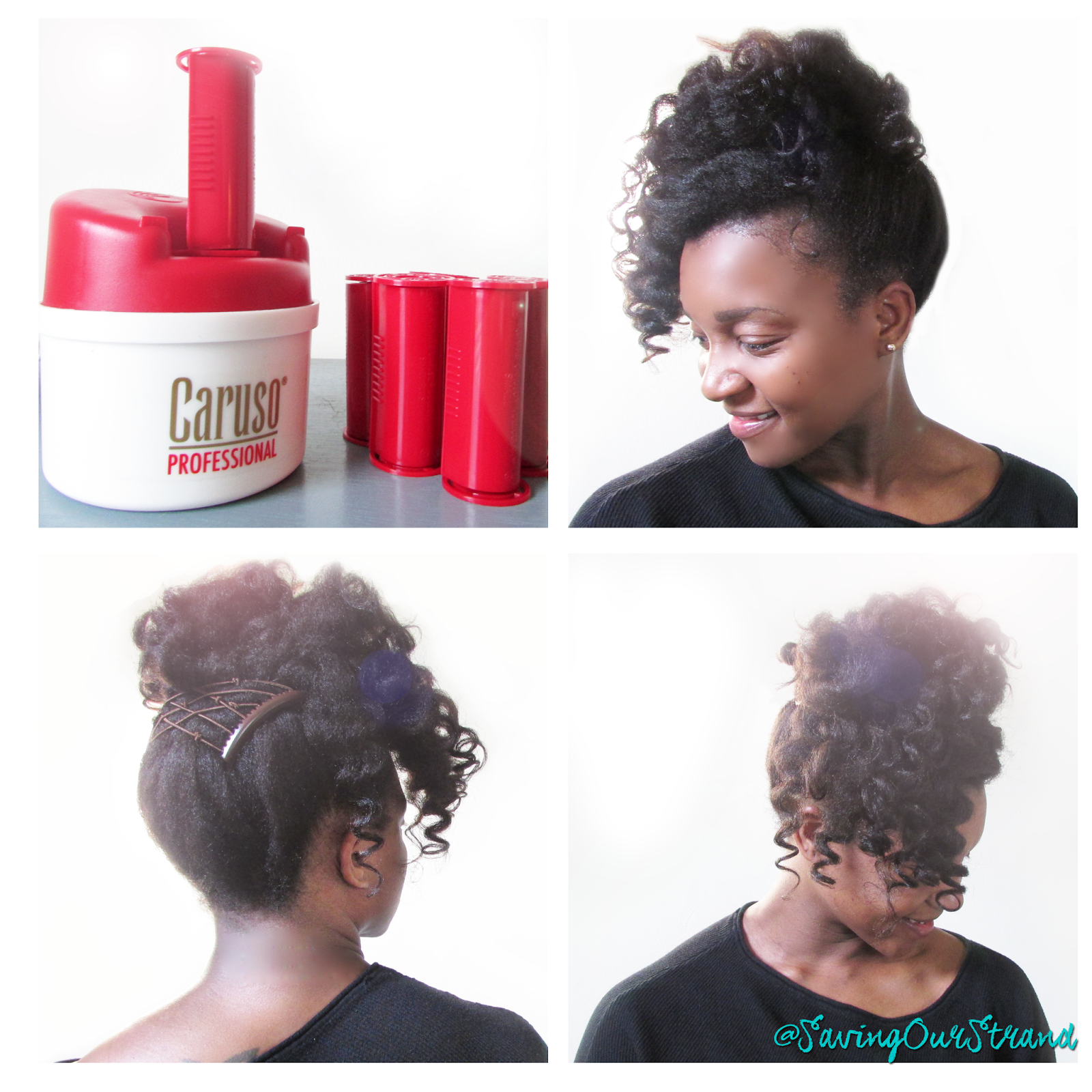 Savingourstrands Celebrating Our Natural Kinks Curls Coils Using A Few Bobby Pins And Stretched Out Hair Tie I Pulled The Curls In Back Into Pony Left Down To Frame My Face