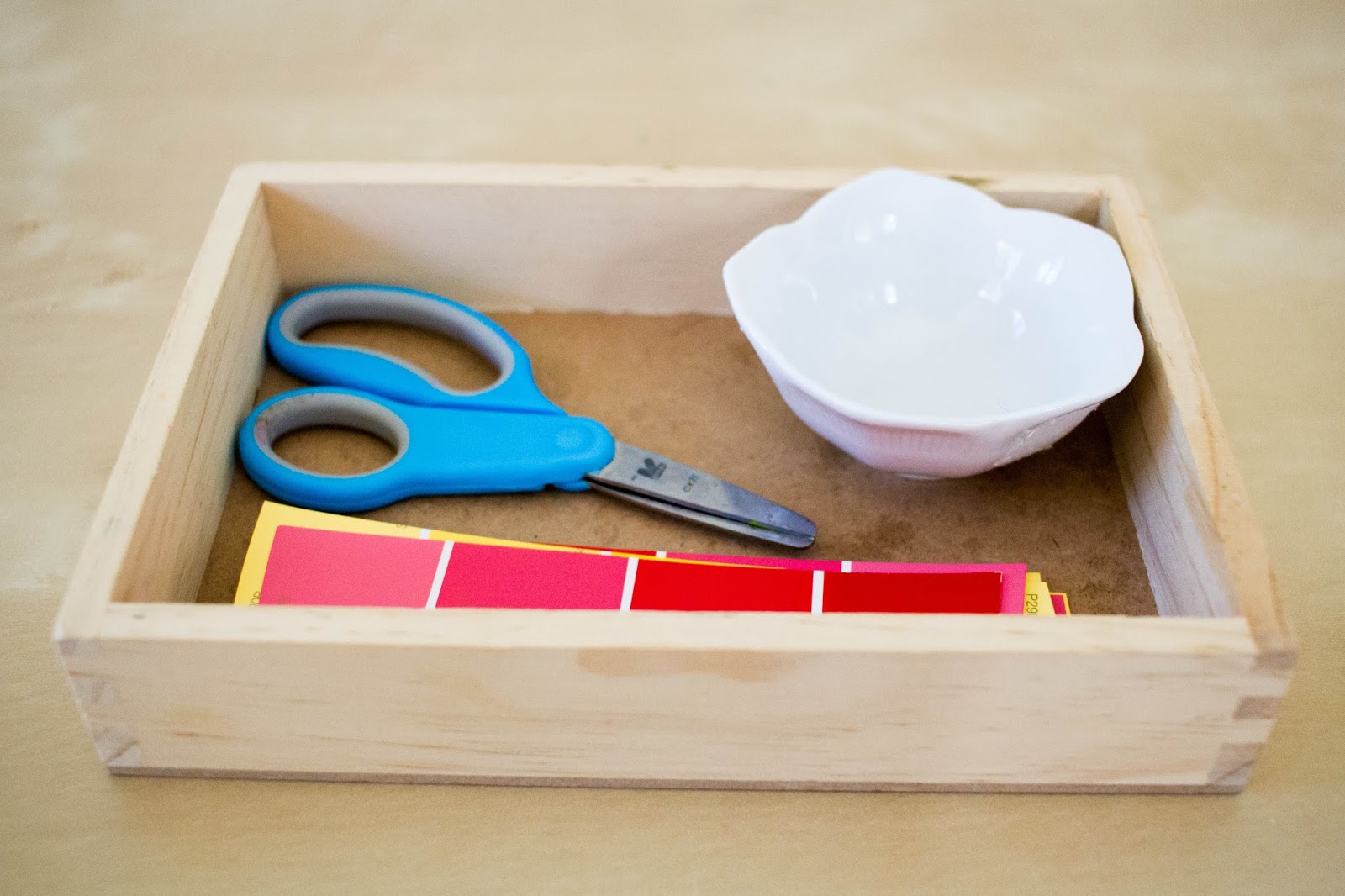 4 Montessori Art Trays at 2yearsold