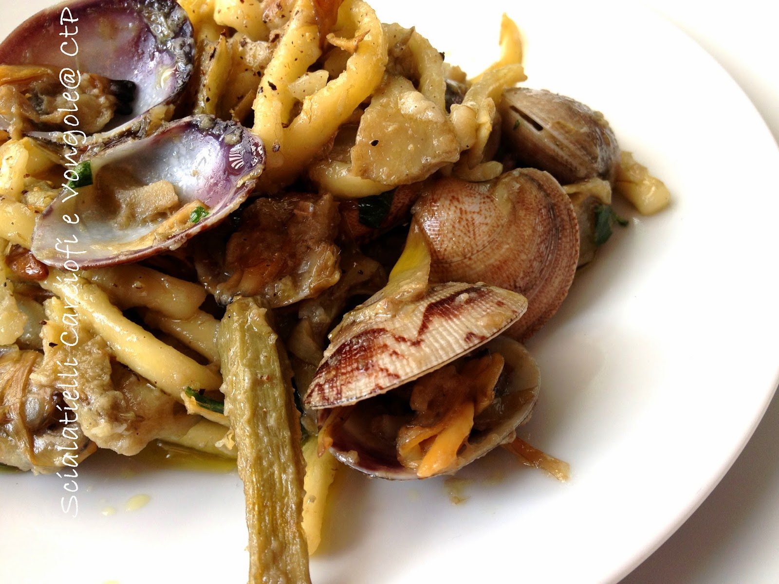 scialatielli carciofi e vongole