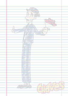 Folha Papel Pautado Professor Girafales rabiscado desenho Chaves em PDF para imprimir folha A4 Folha Papel Pautado Professor Girafales rabiscado desenho Chaves em PDF para imprimir folha A4