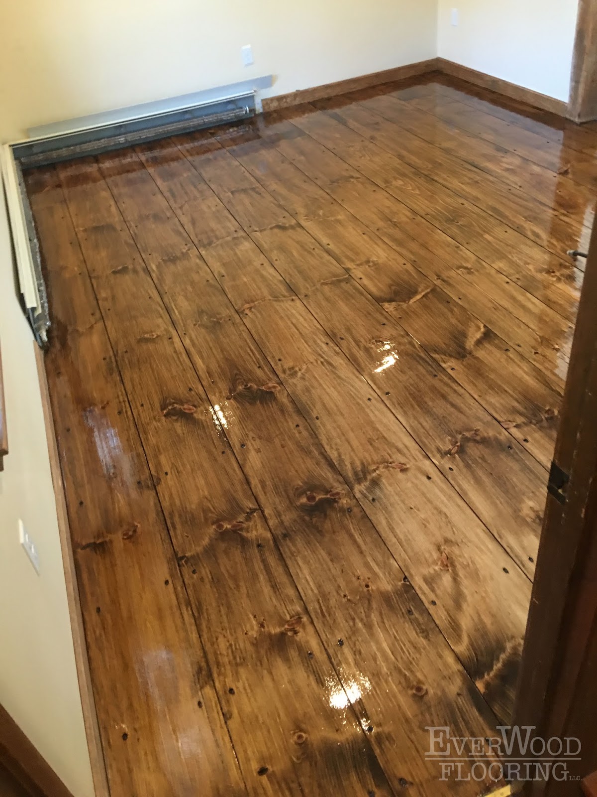 EverWood Flooring Project Profiles WidePlank Pine Stain & Refinish