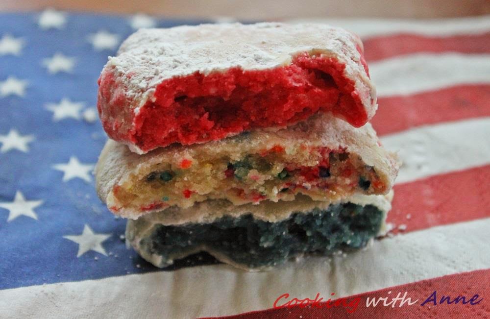 Red, White and Blue Confetti Cookies
