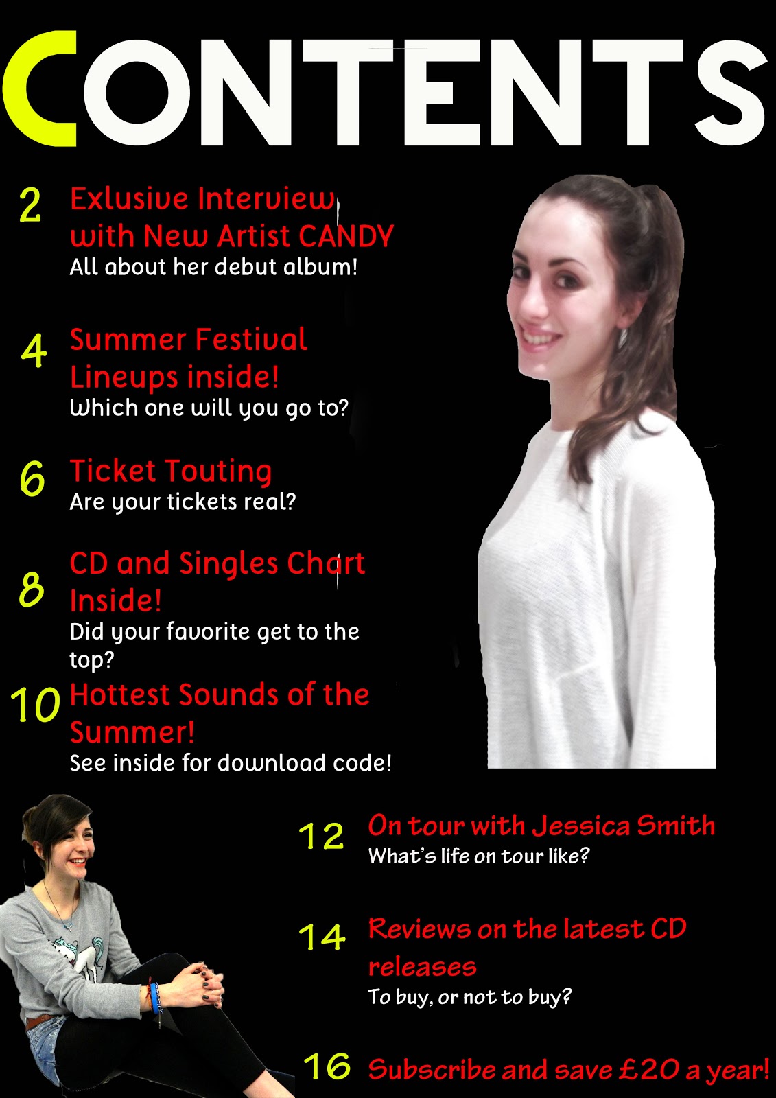 Media coursework music magazine