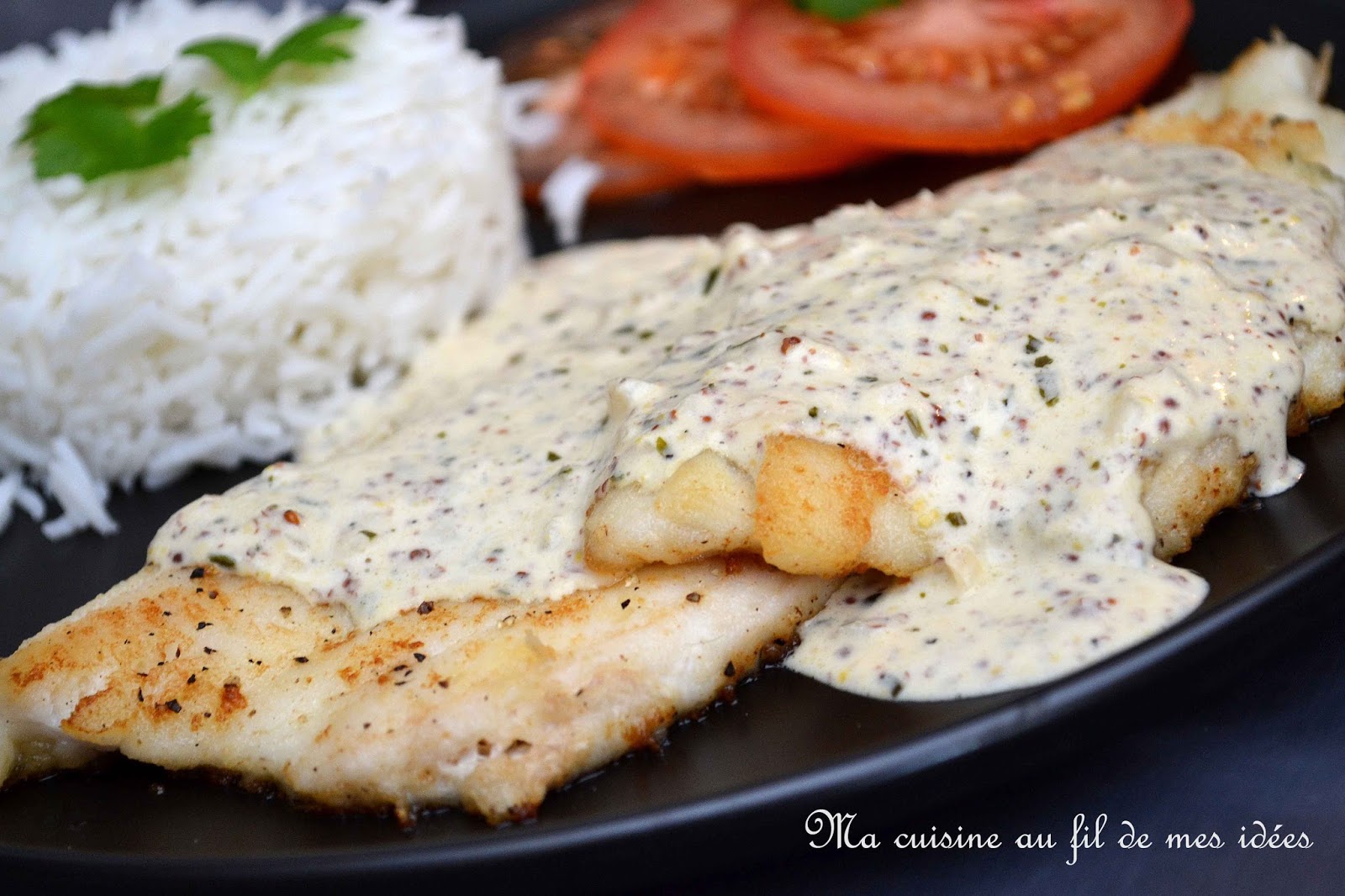Ma cuisine au fil de mes idées... Filets de sole, sauce crémeuse à l