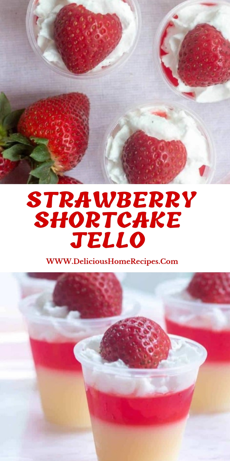 Strawberry Shortcake Jello #christmas #dessert Strawberry Shortcake Jello #christmas #dessert