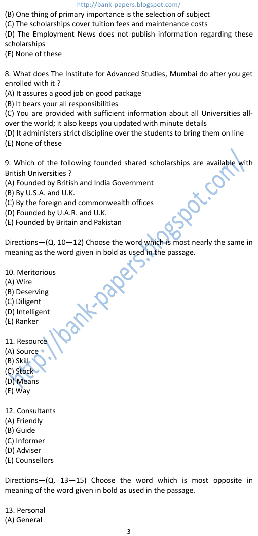 ibps previous question papers download