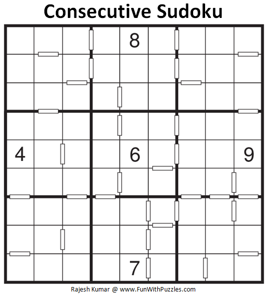 Consecutive Sudoku (Daily Sudoku League #135)