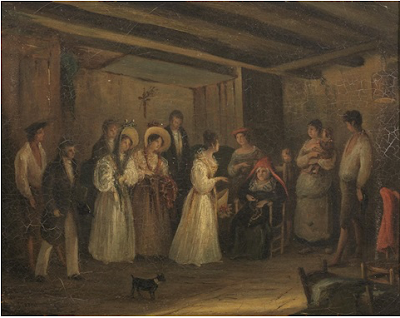 Visite de la Princesse de Berry à une Famille Pauvre (1600), Maria Tibaldi Subleyras Visite de la Princesse de Berry à une Famille Pauvre (1600), Maria Tibaldi Subleyras