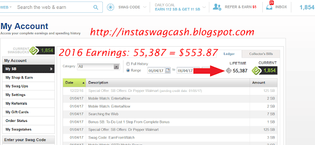 Click to enlarge: Swagbucks 2016 Payment Proof Swagbucks 2016 Payment Proof