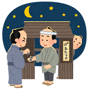 時そばのイラスト(落語)