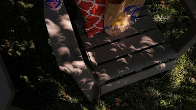 1:40 PM, little crescent moons! Solar Eclipse 2017 Nashville Tennessee little crescent moons 1:40 PM bright again