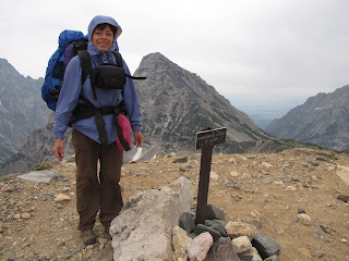 Dana standing on top of Paintbrush Pass Dana standing on top of Paintbrush Pass