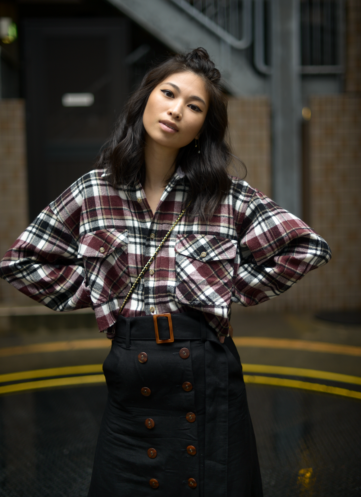 September monthly post, life and short updates, plaid flannel, cropped flannel, cropped plaid shirt, trench skirt, Albus Lumen, how to style a trench skirt, how to wear plaid for fall, Tokyo thrift shops, new way to wear your plaid, fall flannels / 092018 / Like A Typhoon / FOREVERVANNY
