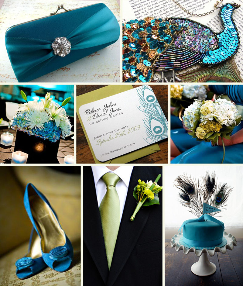 Prepare Wedding Dresses A Peacock Blue Wedding