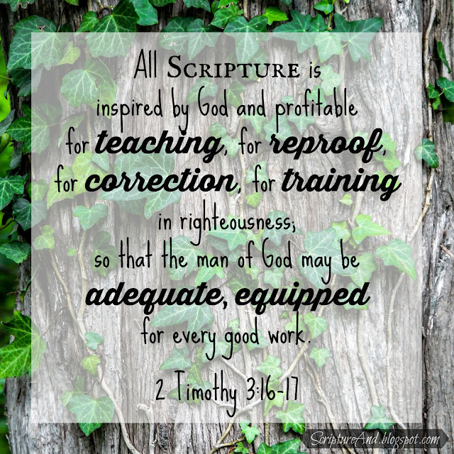 2 Timothy 3 16-17 All scripture is inspired by God | scriptureand.blogspot.com
