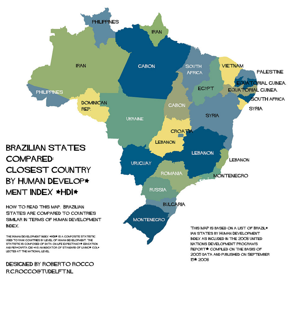 Urban Demographics How Brazil compares to other countries in terms of area, population and