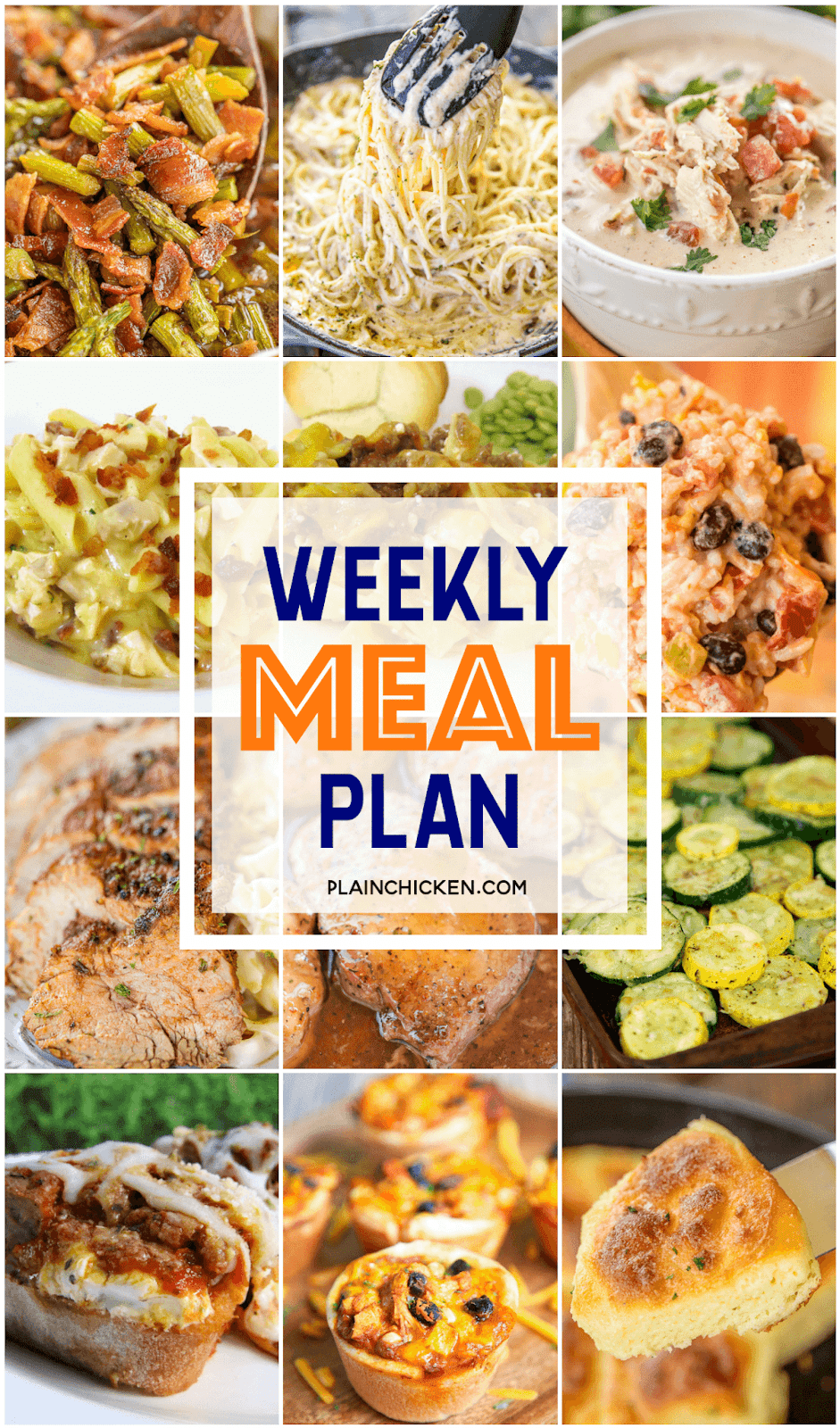 What's For Dinner? {Weekly Meal Plan} Plain Chicken®
