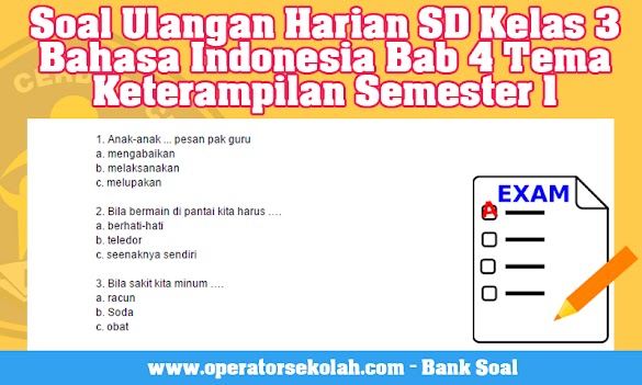 Bank Soal Soal Ulangan Harian Sd Kelas 3 Bahasa