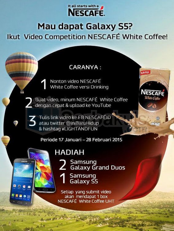 Kontes Video Minum Kopi Berhadiah SAMSUNG Galaxy S5