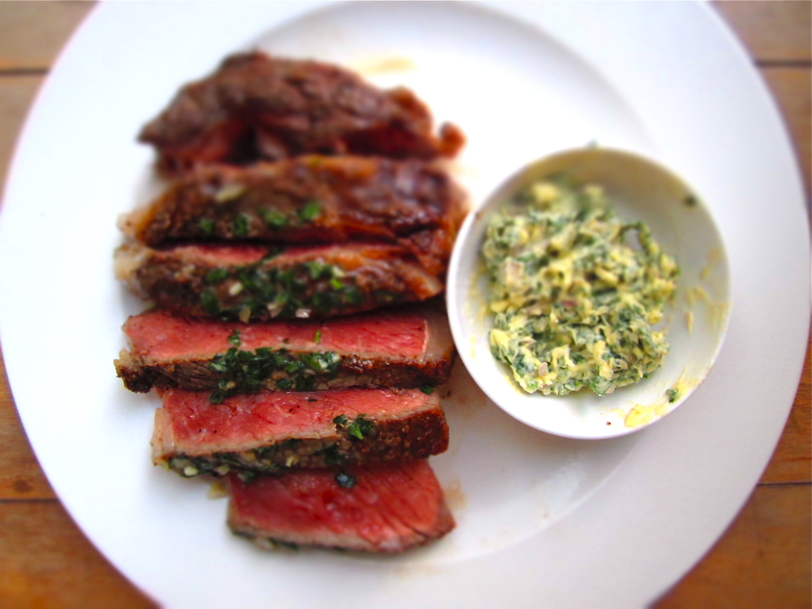 Milk & Mode DryAged Rib Eye Steak with Parsley Butter