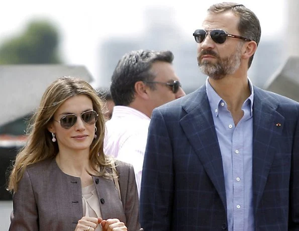 Prince Felipe of Spain and his wife Princess Letizia Ortizvisited the convent of San Francisco in Quito Ecuador
