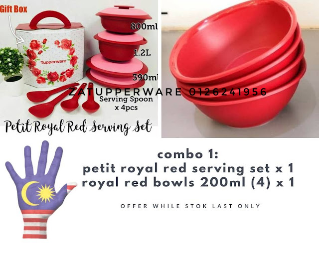 Promosi Combo Petite Royal Red Serving Set