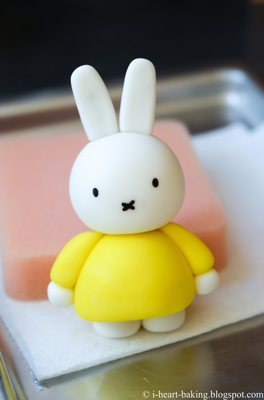 i heart baking miffy first birthday cake with handmade cute yellow roll cake with