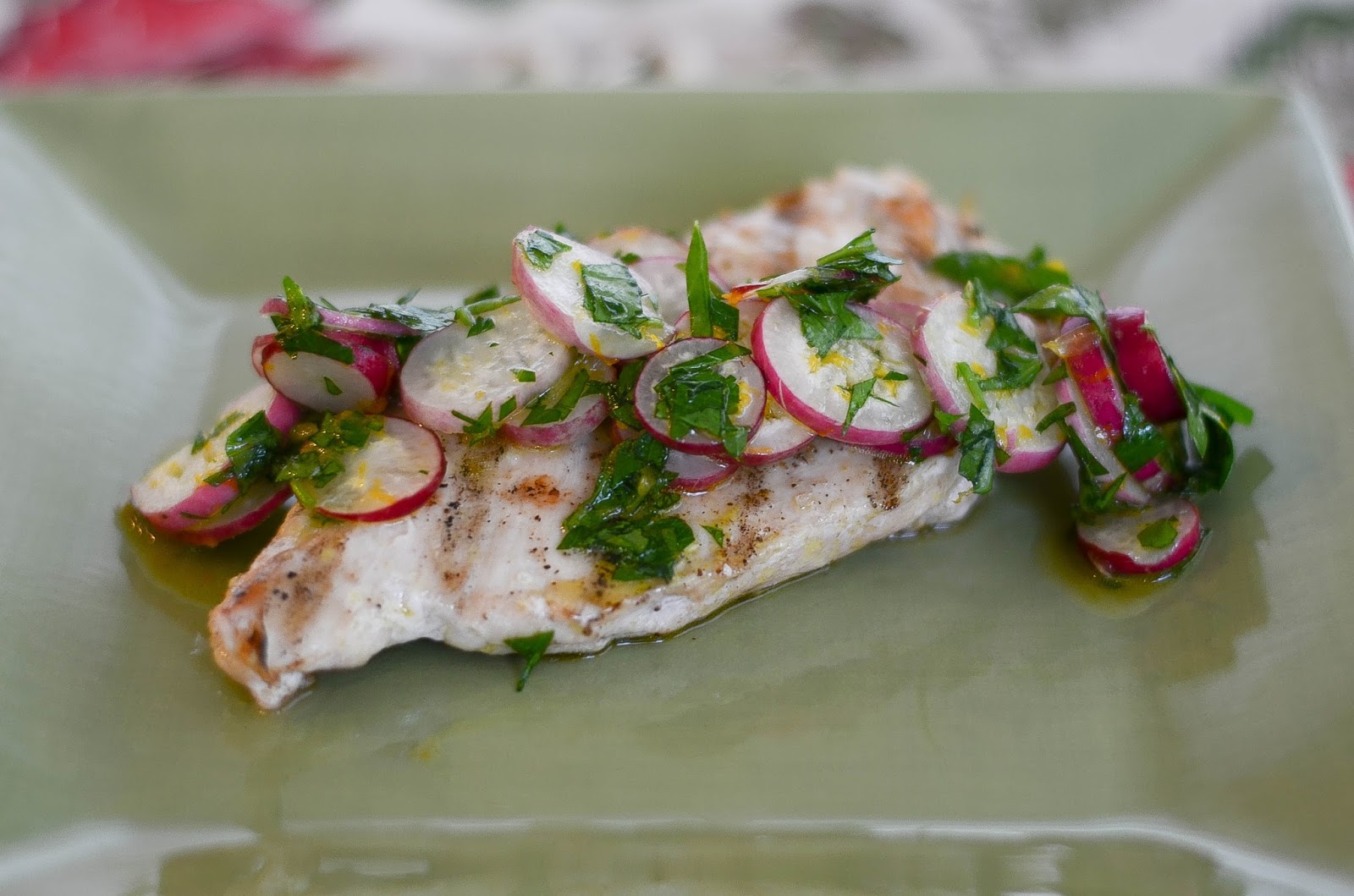 Organically Paleo Grilled Chicken/Radish Salad