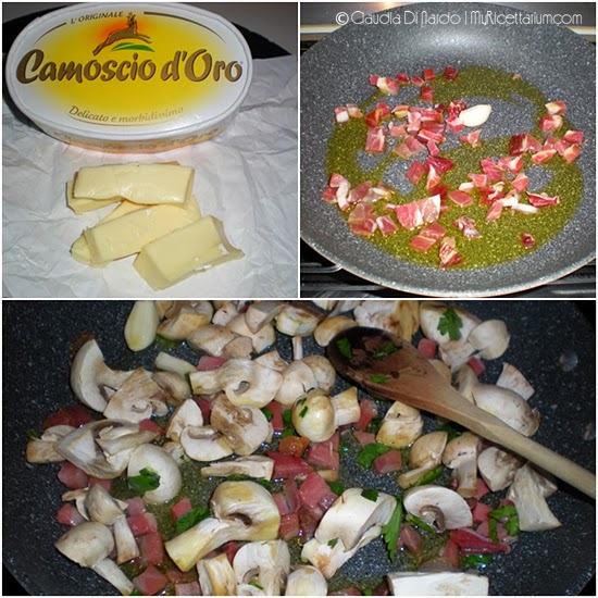 My Ricettarium Pasta con champignon e prosciutto crudo