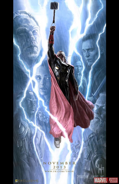 San Diego Comic-Con 2013 Exclusive Thor: The Dark World Concept Art Poster by Charlie Wen