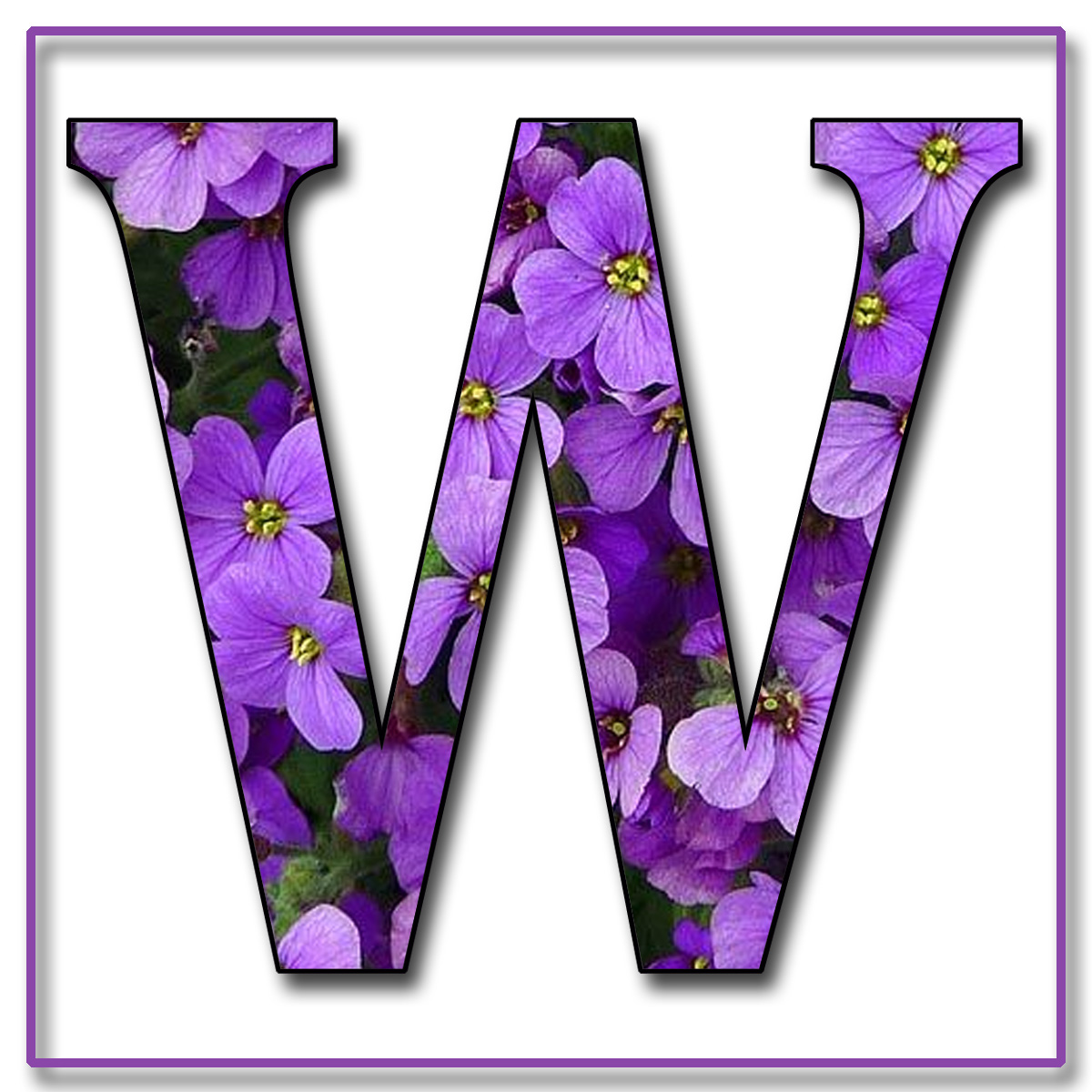 GRANNY ENCHANTED'S BLOG: "Purple Flowers" Free Scrapbook Alphabet