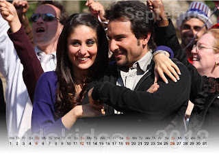 Beautiful Kareena Kapoor Desktop Calendar 2012