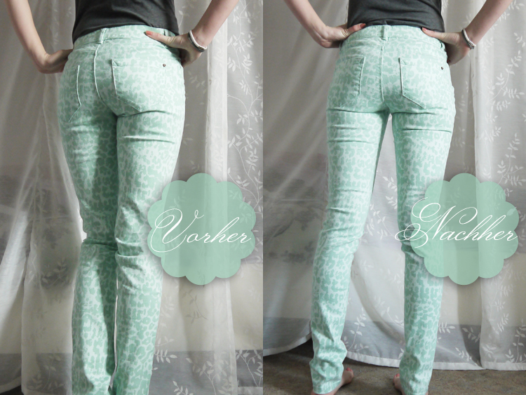 Lila DIY Hosen enger nähen