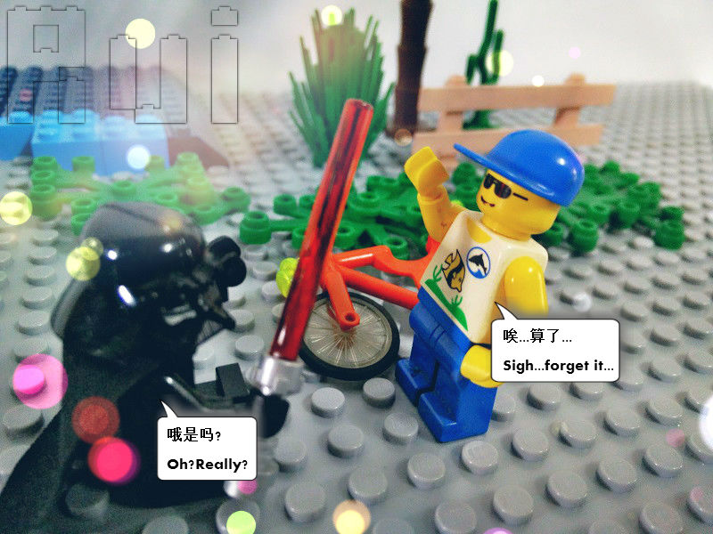 Lego Cycling - He changed his mind!