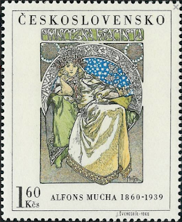 Princess Hyacinth Mucha on stamp