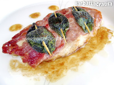 Saltimbocca (un fel de friptură la tigaie)