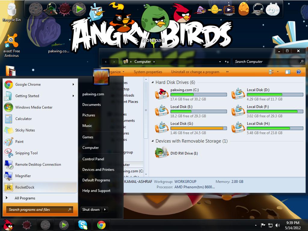 Angry birds space skin pack 2.0  x86 x64